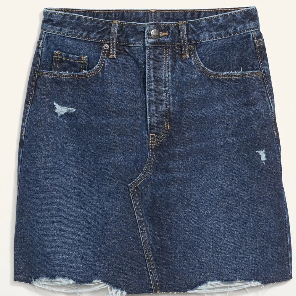 🆕 RESERVED XMS Old Navy Women's Higher High-Waisted Button-Fly Straight Skirt - Picture 1 of 9